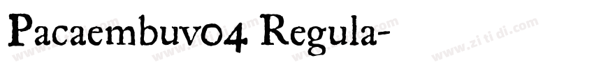 Pacaembuv04 Regula字体转换